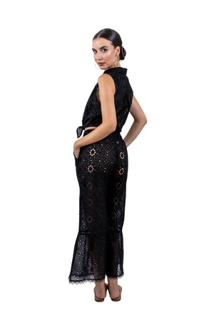 TOP ILARY RICAMO NERO